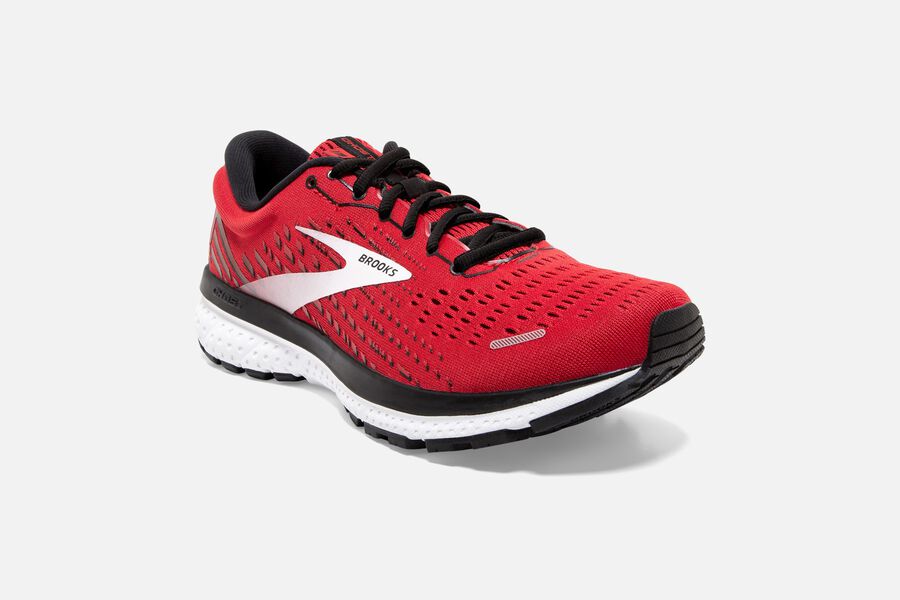 Brooks Ghost 13 Road Running Shoes Mens Red/White 365198-PKF